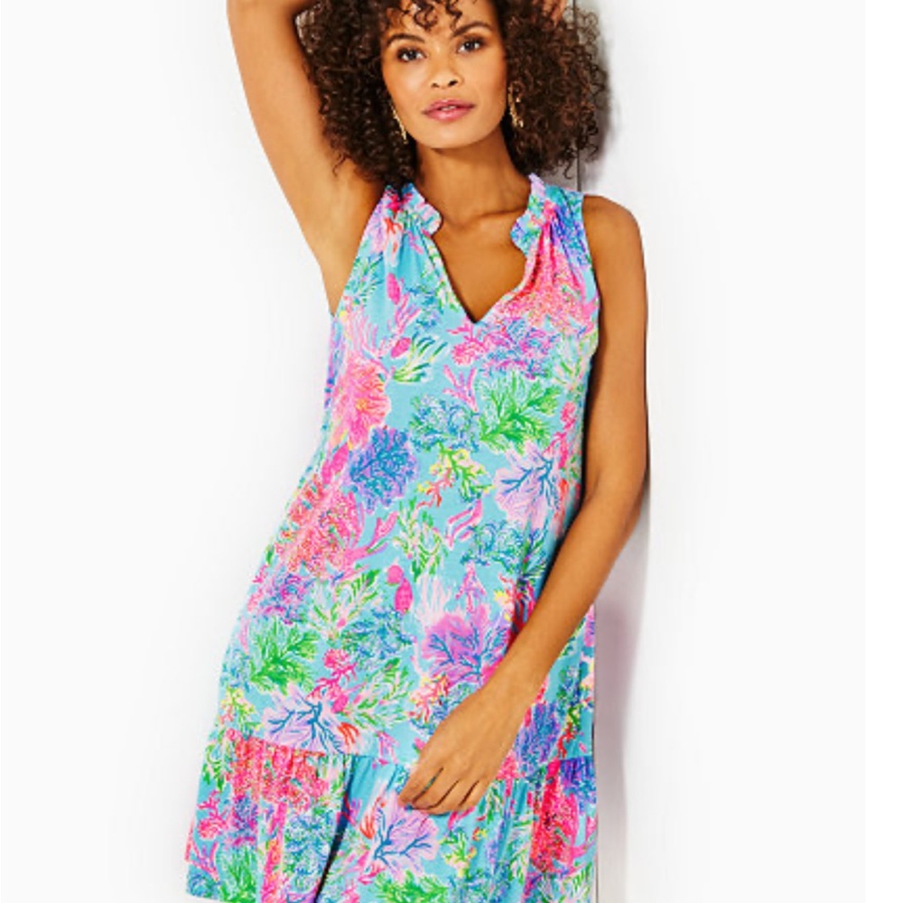 Lilly Pulitzer Blue and Pink Mini Dress